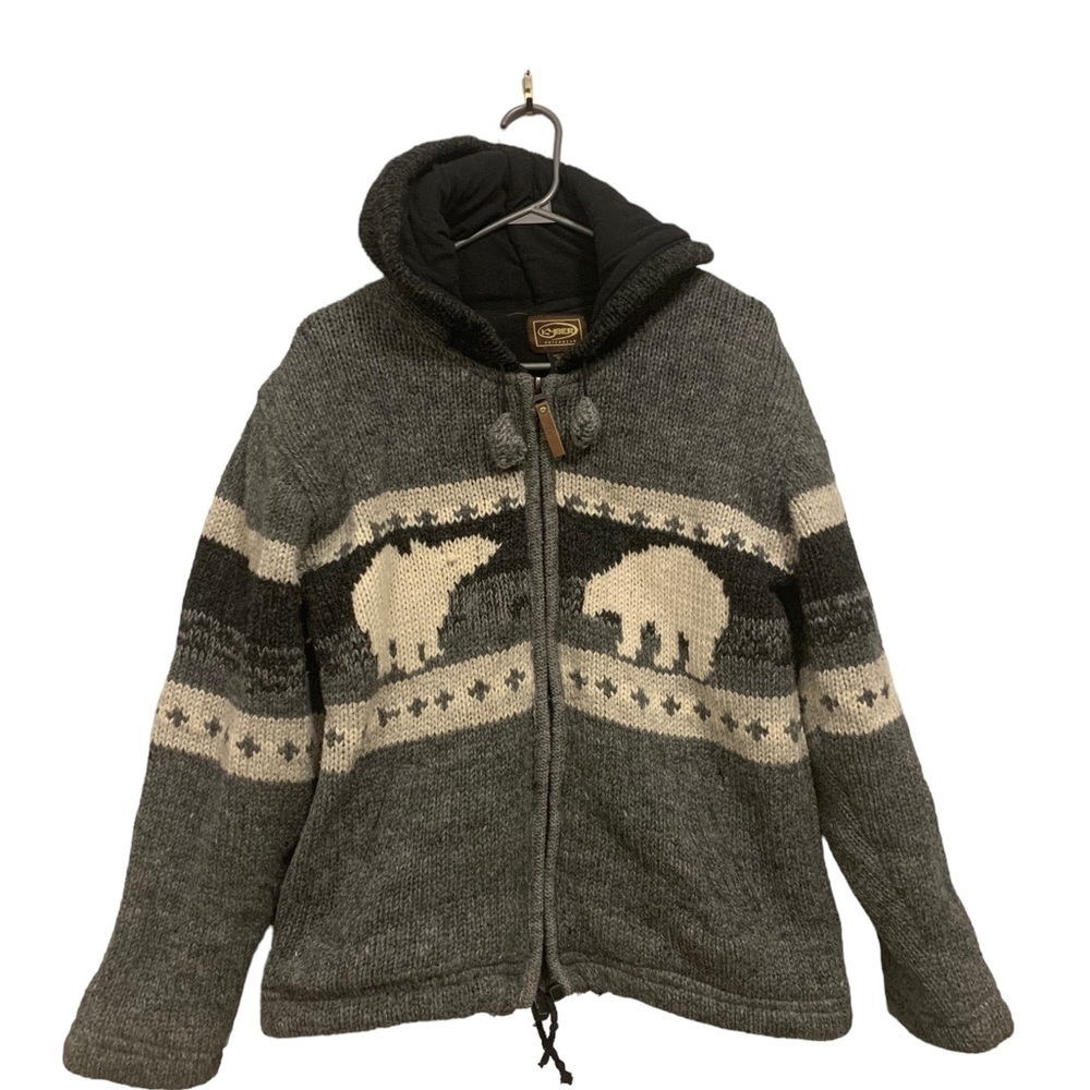 𝅺kyber Outerwear Wool  Zip-Up Sweater - Size small